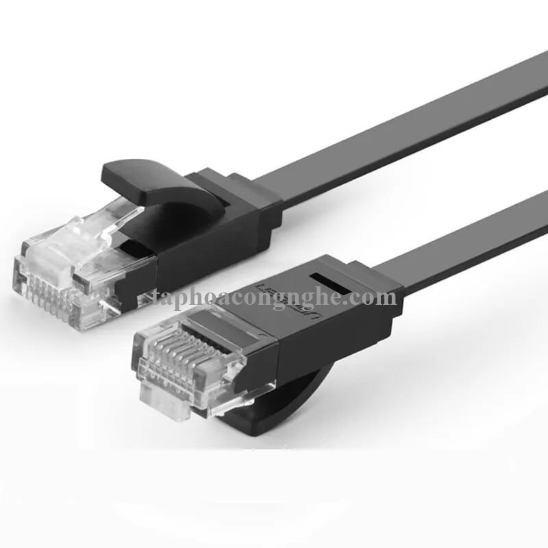 Ugreen 11234 0.5M màu Đen Cáp mạng LAN CAT6 UPT cáp dẹp NW104 30011234